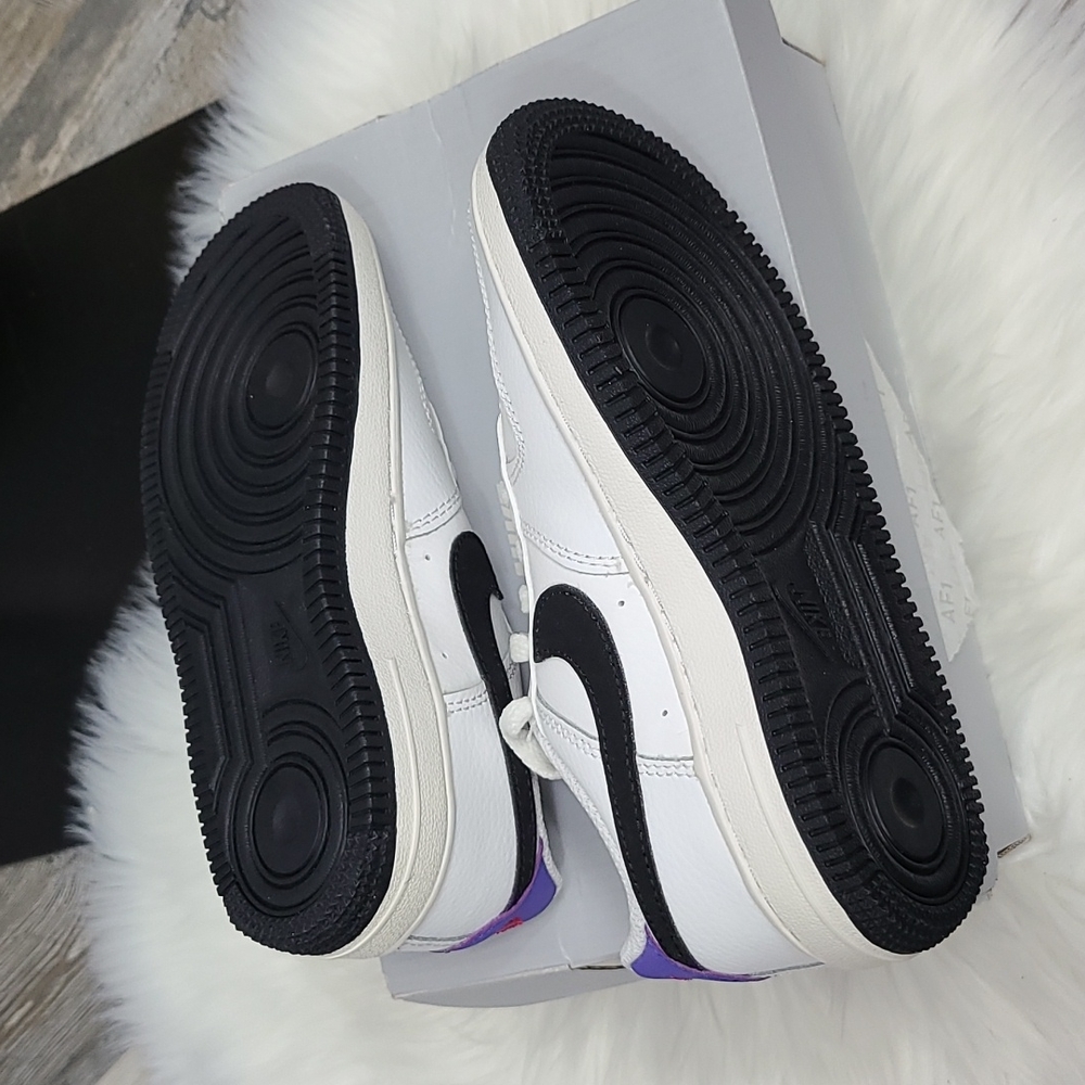 Nike Force 1 (PS) Summit White Black Sneakers-12c - Picture 8 of 10
